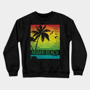 Miami Beach Florida' Cool Vacation Florida Crewneck Sweatshirt